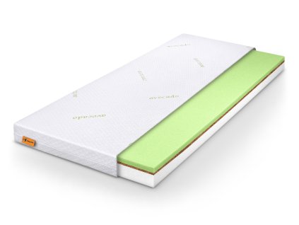 Detský penový matrac s kokosom Calavo Junior 60x120 - poťah Avocado