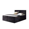 Boxspring posteľ Paros Lux s vrchným matracom - čierna Kronos