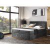 Boxspring posteľ Paros Lux s vrchným matracom - sivá