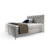 Čalúnená boxspring manželská posteľ s matracom Guliette 140x200 - sivá