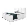 Čalúnená boxspring manželská posteľ Leila s matracom - biela