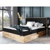 Boxspring manželská posteľ WOOD 3- čierna Kronos