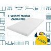 Čalúnená boxspring manželská posteľ WOOD 3 s úložným priestorom