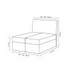 Boxspring manželská posteľ WOOD 3 rozmery